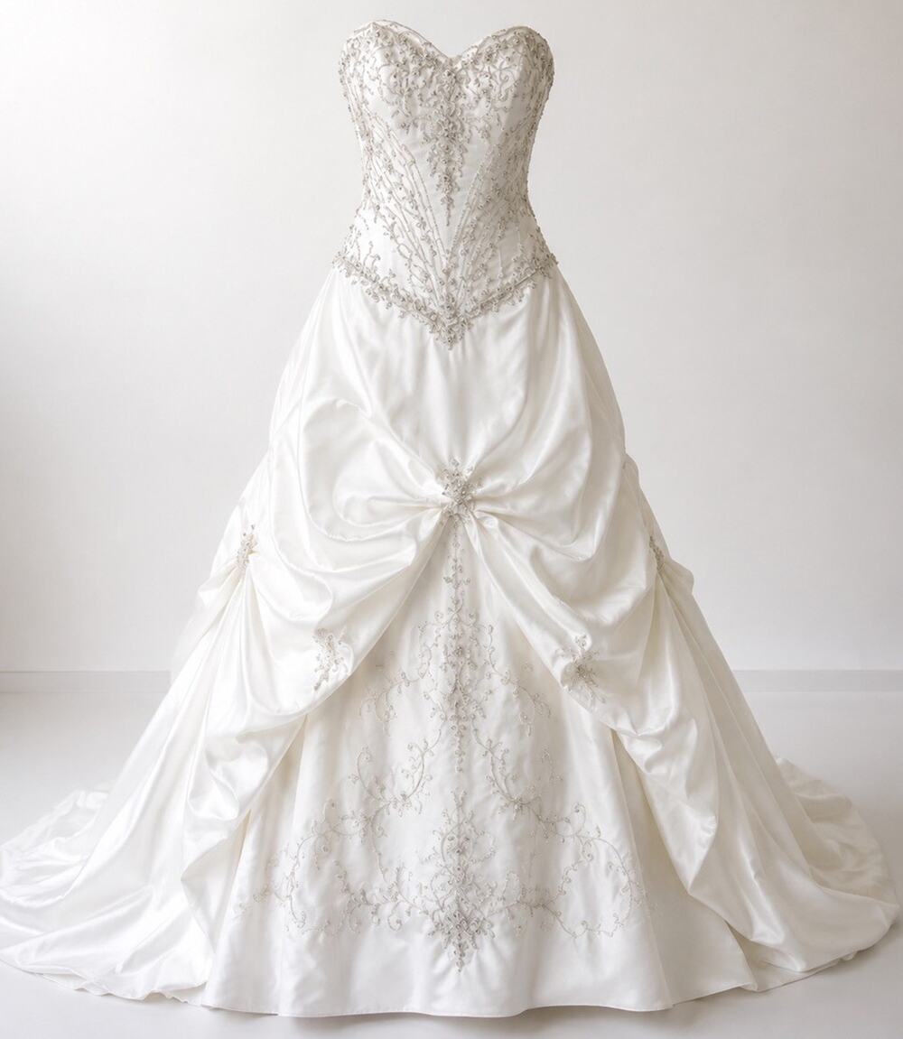 Maggie Sottero Mona Lisa Royale Wedding Dress Sz 10 Corset Beaded Ball Gown